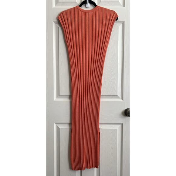 RAILS Ashley Coral Ribbed Knit Sweater Stretch Midi Dress - Picture 8 of 15